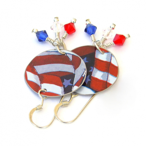4th of July american flag jewelry gift for women