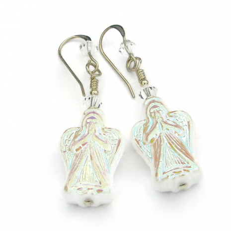 angel earrings handmade gift jewelry for women