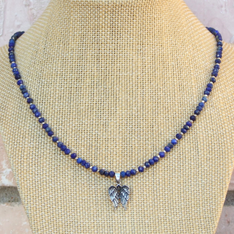 angel wings necklace handmade gift for women