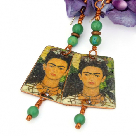 art earrings frida kahlo jewelry