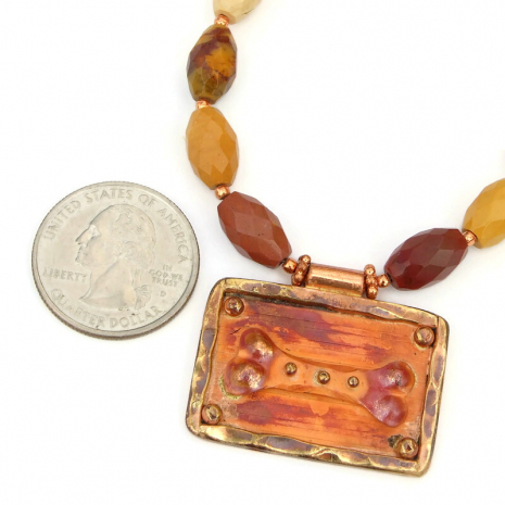 artisan handmade bone pendant jewelry mookaite jasper