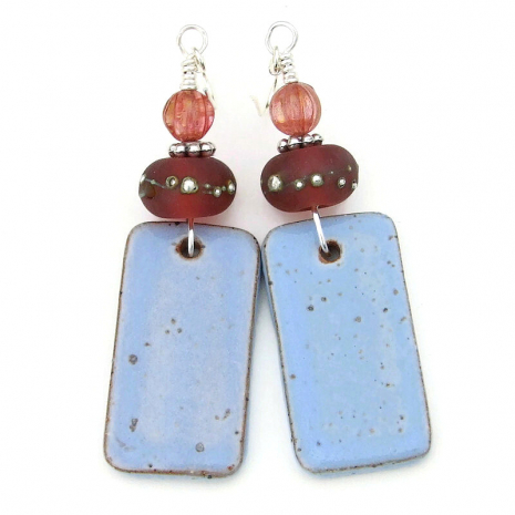 back side of be wild and free handmade boho earrings