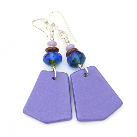 back side of bird lover earrings handmade birds