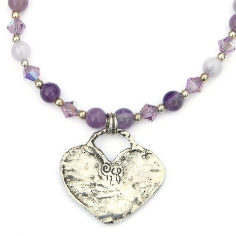 back side of butterfly on heart pendant necklace