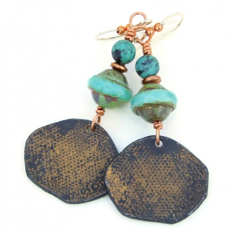 back side of hand painted bird earrings