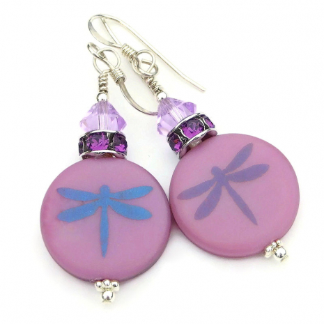 back side of handmade dragonfly earrings