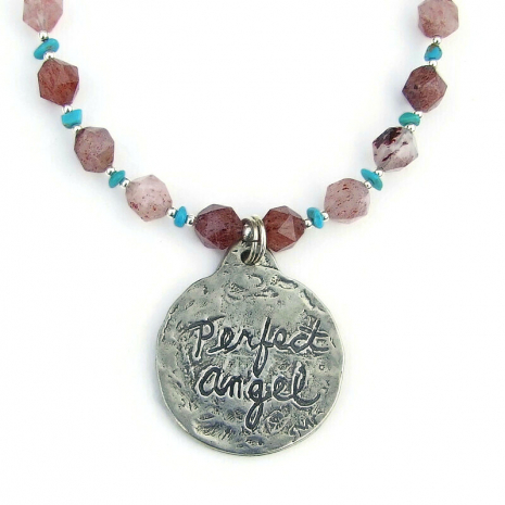 back side of perfect angel dog pendant