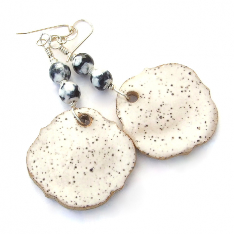 back side of skeleton cat halloween earrings