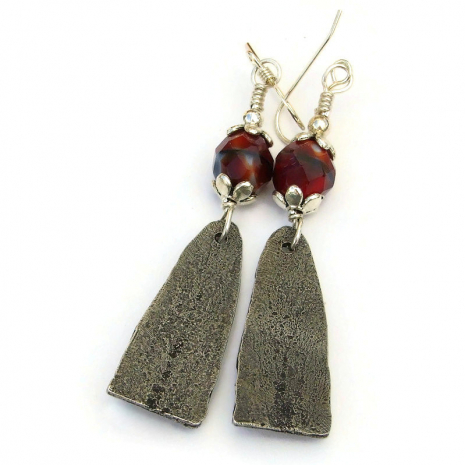 back side of skull charm earrings