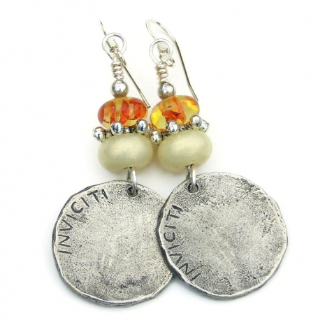 back side of summer sun earrings with makers mark