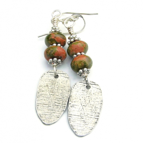 back side of tree of life yggdrasil handmade earrings