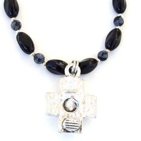 backside of the cross necklace