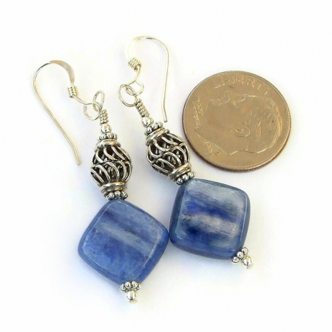 bali silver blue kyanite handmade jewelry