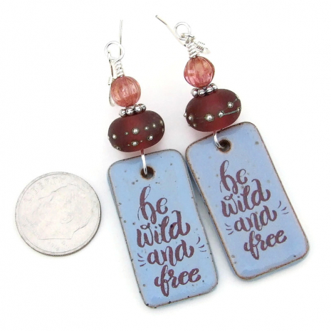 be wild and free handmade boho jewelry gift for her earrings