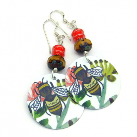 bee lover jewelry handmade gift for women