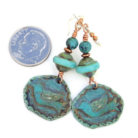 bird birds handmade earrings gift for her