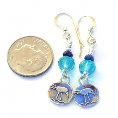 bird charm earrings handmade jewelry gift for her