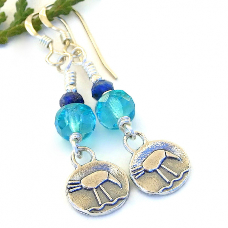 bird lover jewelry handmade sterling birds aqua blue lapis lazuli