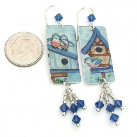 birds bird houses handmade jewelry bluebird gift for her