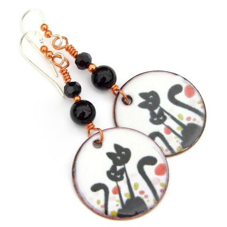 black cats jewelry gift for women