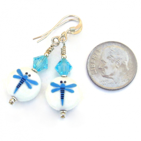 blue dragonfly dragonflies handmade jewelry gift for her
