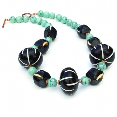 boho tribal inspired necklace handmade gift for women