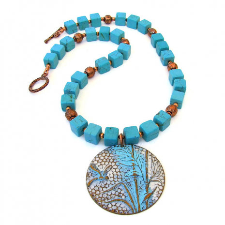 brass dragonfly bamboo pendant necklace gift for women