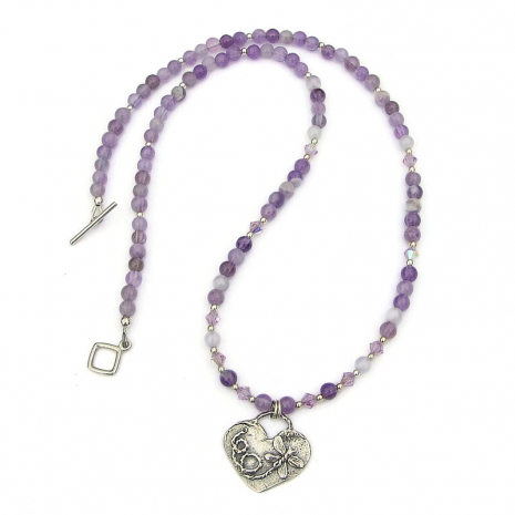 butterfly heart pendant jewelry gift for women handmade