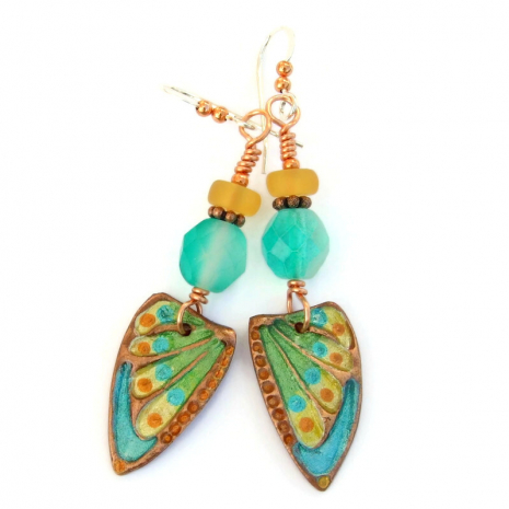 butterfly wing earrings gift for women