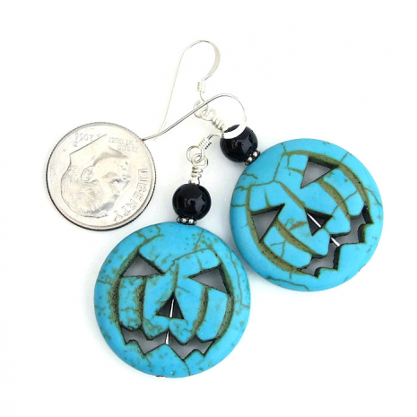 carved jack o lantern jewelry handmade halloween earrings for her