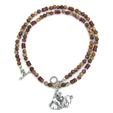 cat dog necklace handmade gift for her pet lover