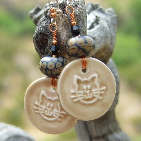 Handmade shop ceramic earrings