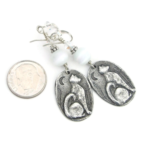 cat lover handmade jewelry moon gift for her