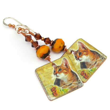cat lover kitty jewelry gift for women