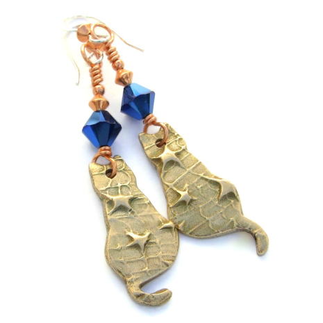 cats stars handmade jewelry kitties gift for her