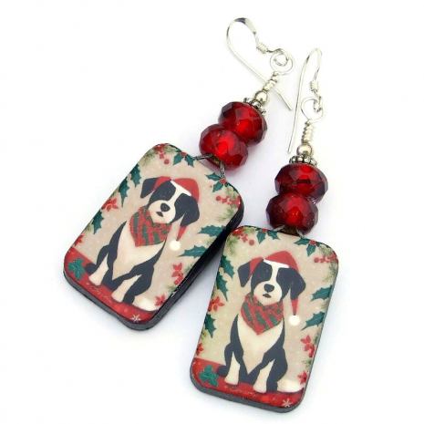 christmas dog dogs jewelry handmade gift for women