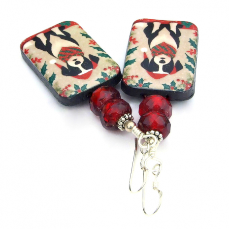christmas holidays dogs jewelry handmade dog lover gift