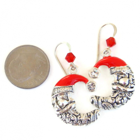 christmas santa moon handmade jewelry holiday gift for her
