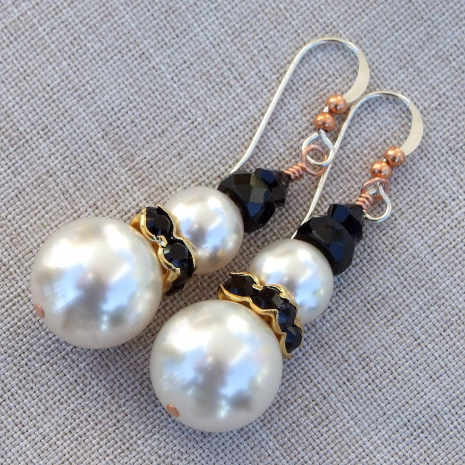 swarovski crystal pearls snowman jewelry gift for women