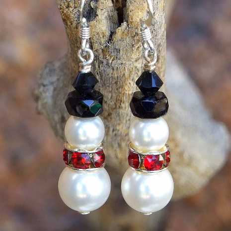 christmas snowmen snowman jewelry handmade jewelry gift for women
