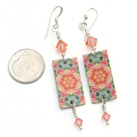 colorful mandala handmade jewelry gift for her