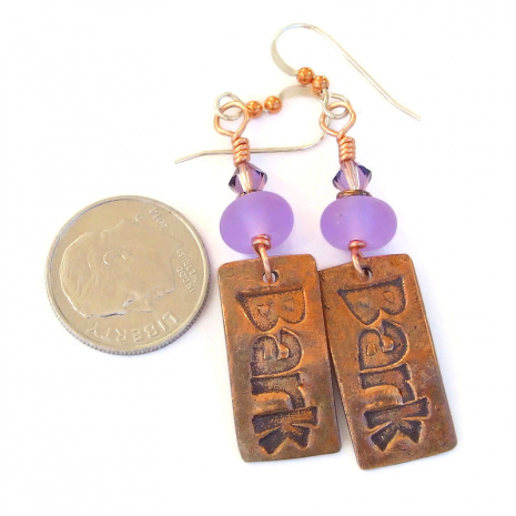 copper bark dog lover jewelry handmade gift for her