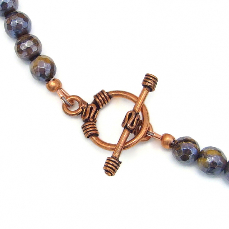 copper toggle clasp set