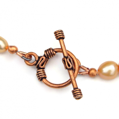 copper toggle clasp set