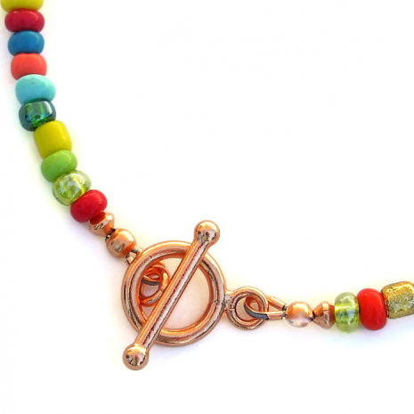 copper toggle clasp set