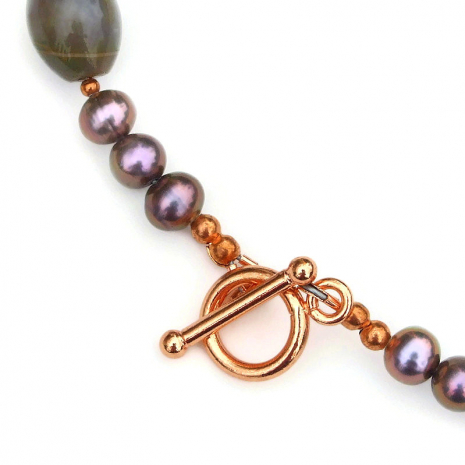 copper toggle clasp set