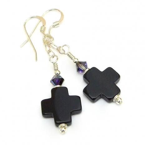 cross earrings gift for women