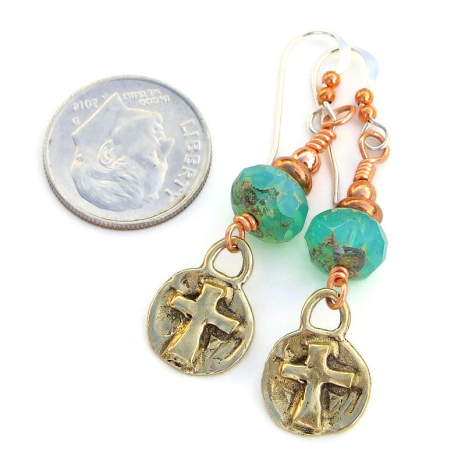 cross handmade jewelry religious gift for her