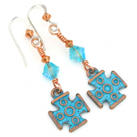 cross jewelry handmade religious gift for women