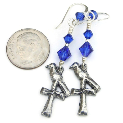 crosses birds handmade jewelry gift for her